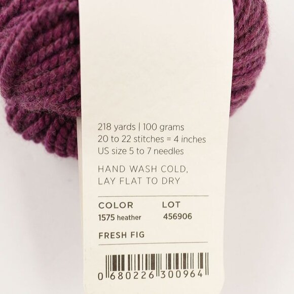 Purl Soho Cashmere Merino Bloom Yarn Lt Worsted DK Weight 218 Yd Color Fresh Fig - Picture 4 of 4